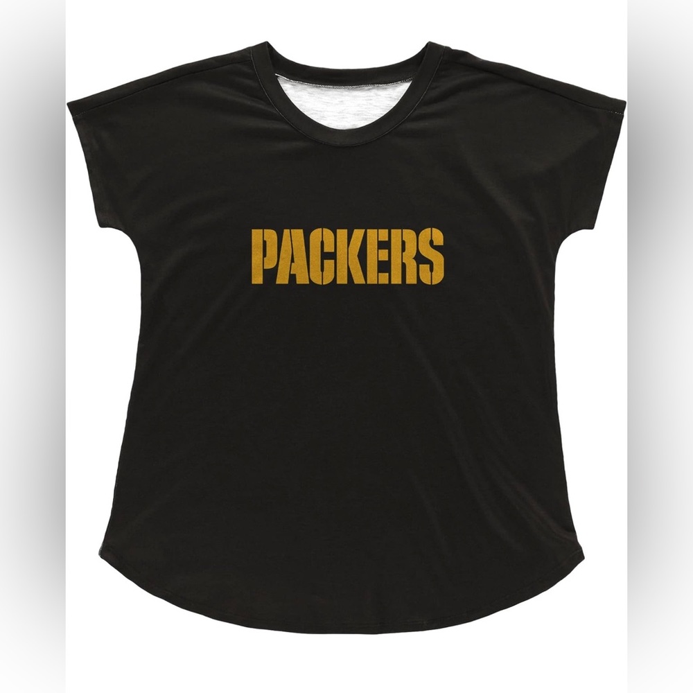 Women's NFL Team Logo Ladies Fashion Tunic Top Shirt size Medium Black